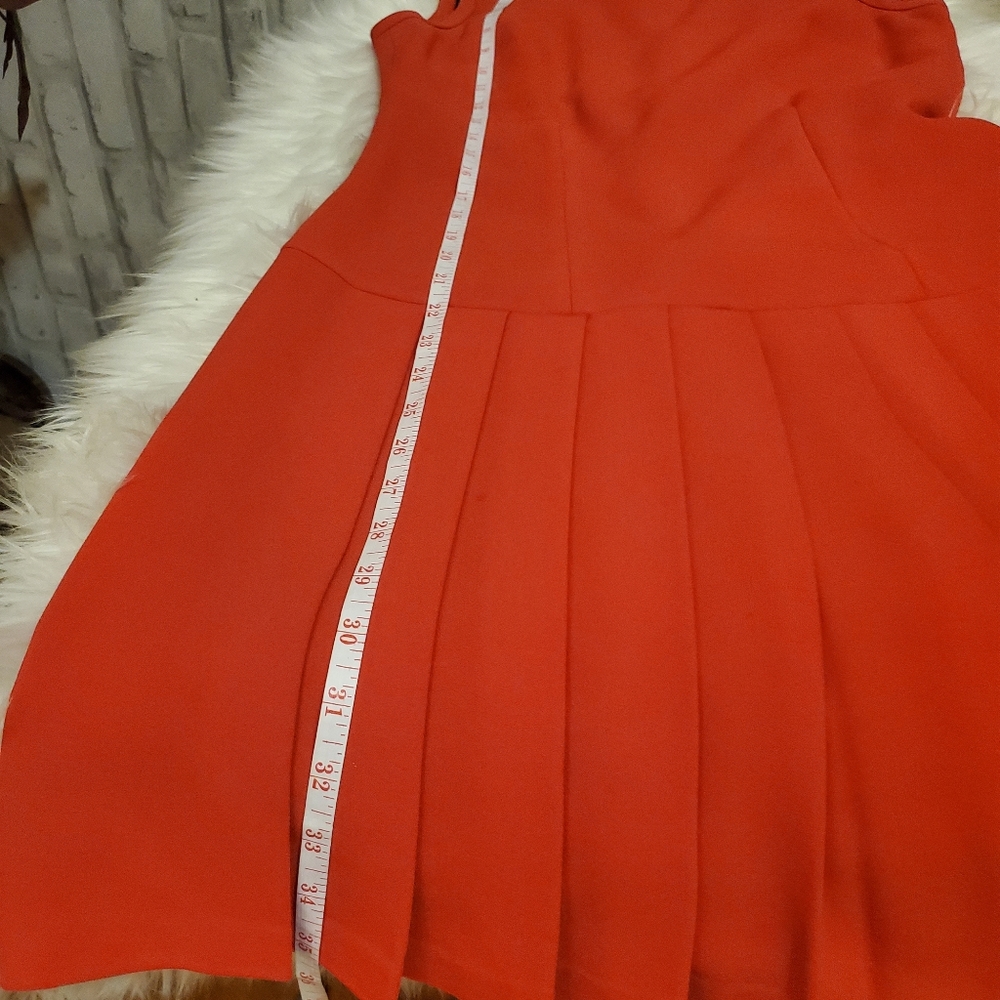Judith & Charles Red Pleated Dress - Picture 9 of 9